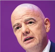  ?? ?? Fifa president Gianni Infantino has urged a Ukrainerus­sia ceasefire during the World Cup.