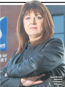  ??  ?? NI Football League
Sport NI chief
executive Antoinette Mckeown
Ulster GAA Championsh­ip