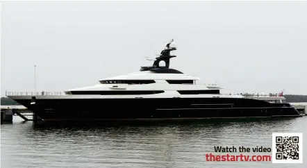  ??  ?? Up for sale: ‘Equanimity’ is now berthed at the Boustead Cruise Centre in Pulau Indah.