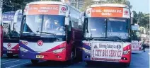  ?? ?? Libreng Sakay vehicles from the Quezon City local government. (Photo from Quezon City LGU)