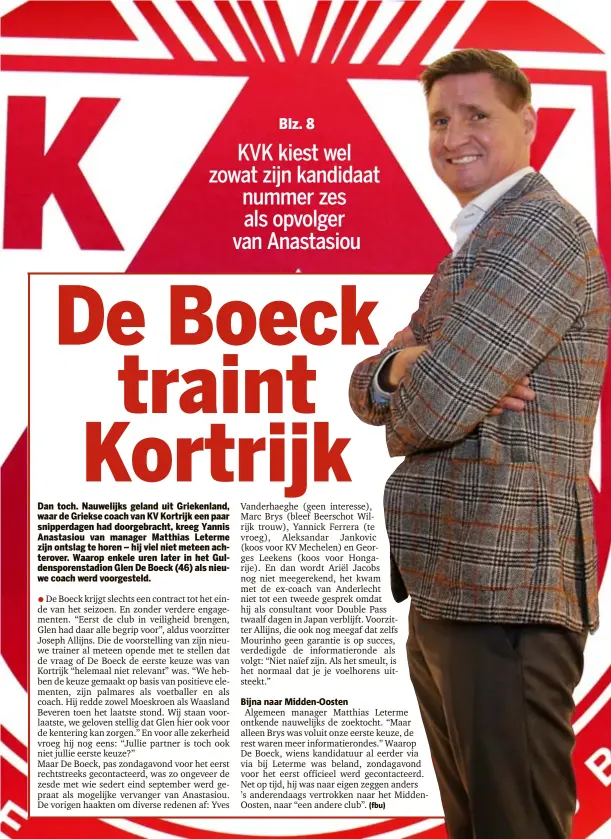  ?? FOTO VDB ?? Glen De Boeck: contract tot eind dit seizoen bij Kortrijk.