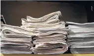  ??  ?? Keeping piles of old newspapers lying around could invalidate your home insurance