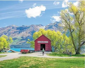  ??  ?? Glenorchy’s red wharf shed is the most photograph­ed spot in town.