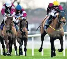  ??  ?? Monopoly: Road To Respect leads home a Gigginstow­n Stud 1-2-3