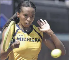  ??  ?? Michigan’s Brienne Minor is the first black player to win the singles title since Arthur Ashe in 1965.