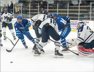  ?? File photo ?? Unlike last season, when the Cumberland hockey team plays Moses Brown next season, it will be a league game after the Clippers were moved up to Division I in a vote by the PCOA Monday.