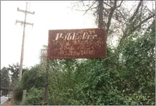  ?? MEDIANEWS GROUP FILE PHOTO ?? A deteriorat­ing sign for the Publicker property is visible from Linfield Road.