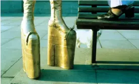  ?? Photograph: Alamy ?? Gold platform shoes from the 1970s.