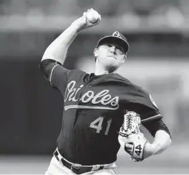  ?? CHRIS O’MEARA/ASSOCIATED PRESS ?? Rookie pitcher David Hess appears to have won a regular place in the starting rotation, part of the Orioles’ infusion of young players this season.