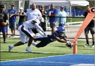 ?? PAUL DICICCO — FOR THE NEWS-HERALD ?? Notre Dame College running back Jaleel McLaughlin on May 27 was named the Mountain East Conference Male Athlete of the Year for 2019-20.