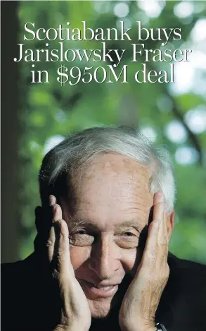  ?? CHRISTINNE MUSCHI FOR FINANCIAL POST ?? Stephen Jarislowsk­y, founder of Jarislowsk­y Fraser, at his home in Montreal in 2006. The company’s head office will stay in that city.