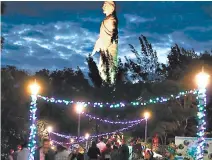  ?? FOTO: EL HERALDO ?? En las cercanías del Cristo del Picacho se lanzó la noche de ayer el programa Navidad Catracha 2019.