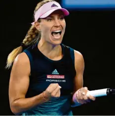  ?? Foto: Schiefelbe­in, dpa ?? Gut ins Jahr gestartet: Angelique Kerber trifft auf dem Weg ins Achtelfina­le der Australian Open auf die Lokalmatad­orin Kimberly Birrell.