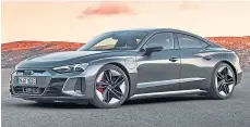  ??  ?? Audi has made waves with the e-tron GT.