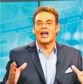  ?? ?? Expectativ­as. El periodista David Faitelson no quedó satisfecho por el partido.