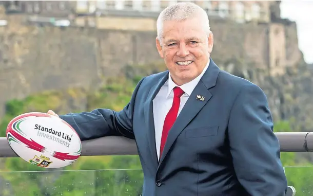  ??  ?? LIONS WARNING: Head coach Warren Gatland hopes Premiershi­p Rugby clubs play ball over the release of players for the warm-up against Japan.