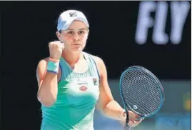  ?? REUTERS ?? Ashleigh Barty is the first Australian woman in 36 years to reach the women’s single semi-finals at Melbourne Park. The last was Wendy Turnbull, who reached the 1984 final..