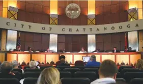  ?? STAFF FILE PHOTO ?? The Chattanoog­a City Council votes in 2017 to confirm David Roddy as the city’s new police chief in an 8-1 vote.