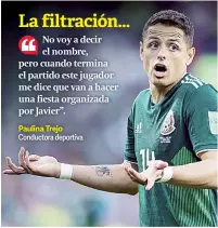  ?? ?? ▮ La famosa fiesta con “escorts” le costó a Javier Hernández ser vetado con la Selección Mexicana hasta la fecha.