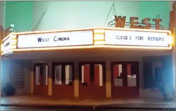  ?? / Kevin Myrick ?? The lights will soon be on again at West Cinema Theater in downtown Cedartown as a remodeling project wraps up in the weeks to come for a planned early November opening.