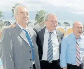  ?? FOTO EL ANCASTI ?? Vínculos. Germán Nivello, Rubén Dusso y José López.