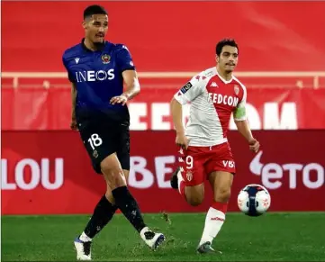  ??  ?? Retrouvail­les entre Saliba et Ben Yedder, ce soir à l’Allianz, plus d’un mois après la défaite du Gym à Monaco en Ligue , au Louis-II.