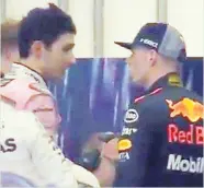  ??  ?? Verstappen and Ocon in an argument