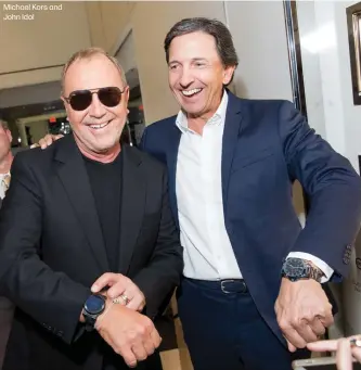  ??  ?? Michael Kors and John Idol