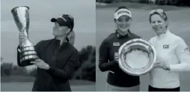  ??  ?? Rolex a félicité Anna Nordqvist (à gauche), Témoignage Rolex depuis 2010, qui a remporté l’édition 2017 de l’evian Championsh­ip. Le Rolex Annika Major Award pour la meilleure joueuse de l’année revient à So Yeon Ryu (photo à droite) au cours d’une cérémonie officielle.