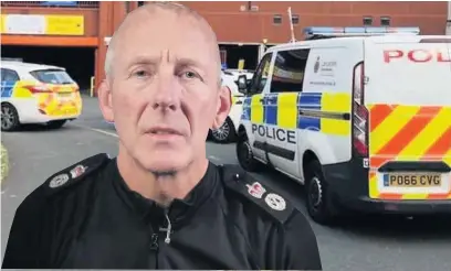  ??  ?? ●● Chief Constable Andy Rhodes, of Lancashire Police said they would have an increased presence following the government-enforced lockdown