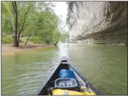  ?? (NWA Democrat-Gazette/Flip Putthoff) ?? Some 65 miles of Kings River, from Marble access to Table Rock Lake, offer easy floating that is suitable for first-time paddlers. Scenery and smallmouth bass fishing are both superb.