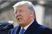 ?? EVAN VUCCI / ASSOCIATED PRESS ?? President Donald Trump, who spoke Friday to March for Life participan­ts, postponed plans to fly to his Florida estate for the weekend.
