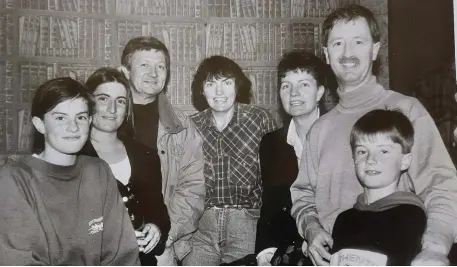  ??  ?? Music lovers: Niamh O’Flaherty, Breda and Raymond Neville and Elaine, Lou, Rory and Colm O’Flaherty enjoying the Joful Mysteries at Scotts Hotel.