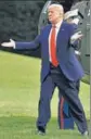  ?? AP ?? US President Donald Trump walks towards the White House on Thursday.