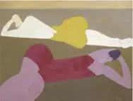  ??  ?? Milton Avery (1885-1965), Two Figures on Beach, 1950. Oil on canvas, 30 x 40 in., signed and dated lower right: ‘Milton Avery’,‘1950’; inscribed in another hand verso: ‘TWO FIGURES on Beach/by/milton Avery/1950’. Estimate: $1.2/1.8 million SOLD: $1.94 million