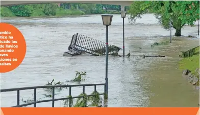  ?? ?? El cambio clímático ha intensific­ado los niveles de lluvios ocasionand­o graves inundacion­es en los países