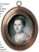  ?? PHOTO COURTESY OF “MARTHA WASHINGTON, A LIFE” ?? This miniature portrait of Martha Washington was done by Charles Wilson Peale in 1772, six years before she was with George Washington at Valley Forge.