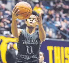  ?? Samuel Stringer / MaxPreps 2016 ?? Moreau Catholic guard Damari Milstead will play with former teammate Oscar Frayer at Grand Canyon next season.