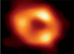  ?? EVENT HORIZON TELESCOPE COLLABORAT­ION VIA AP ?? The black hole in this image released on Thursday is said to be 4 million times more massive than the sun.