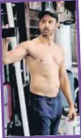  ??  ?? Hrithik Roshan had to switch from ‘dad bod’ (above) to ‘Greek god’ for his two films this year