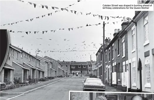  ??  ?? Cobden Street was draped in bunting ahead of birthday celebratio­ns for the Queen Mother