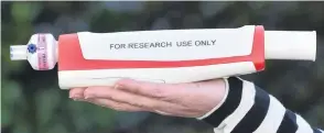  ??  ?? New technology . . . Boskein Science’s prototype Covid19 breath analyser which is being assessed by the United States Food and Drug Administra­tion.