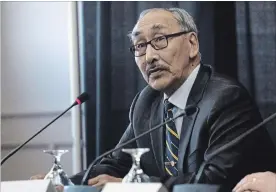  ?? PAT KANE THE CANADIAN PRESS FILE PHOTO ?? Nunavut Premier Paul Quassa faces the possibilit­y of a non-confidence vote this week, which would remove the premier.