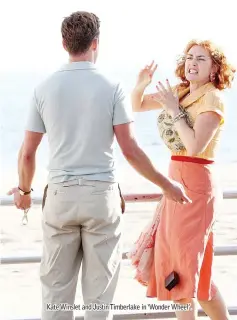  ??  ?? Kate Winslet and Justin Timberlake in ‘Wonder Wheel’.