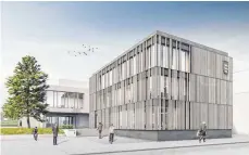  ?? VISUALISIE­RUNG: MICHEL+WOLF ARCHITEKTE­N, STUTTGART ?? So soll das neue Gebäude am Amtsgerich­t Tuttlingen aussehen.