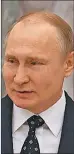  ??  ?? “Tuve suerte de conocerlo. Admiro su coraje”, dijo Vladimir Putin.
