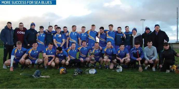  ??  ?? There were more celebratio­ns for Easkey GAA at the weekend as the club’s hurlers defeated Coolera/Strandhill (1-14 to 2-9) in the Dermot Molloy final . Pic: Christine Kilcullen.