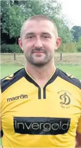  ??  ?? Carl Sibson: the Loughborou­gh Dynamo defender was sent off on Saturday as the team let a two goal lead slip away and had to settle for a point in a 3-3 draw with Kidsgrove.