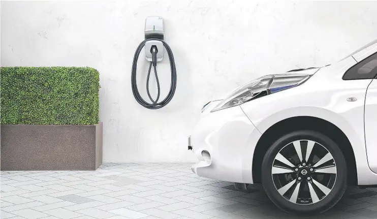  ?? — NISSAN CANADA FILES ?? For owners of electric cars such as the Nissan Leaf, who have a charging station at home, why not have one at the cottage as well?