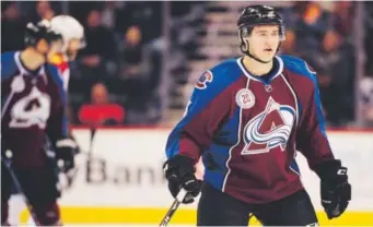  ??  ?? Chris Bigras rejoined his Avalanche teammates at practiceMo­nday. “I’m feeling pretty good out there, had a good day out there,” the 20- year- old defenseman said. Brent Lewis, The Denver Post